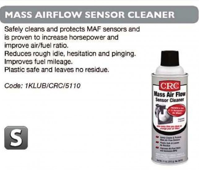 CRC Mass Air Flow Sensor Cleaner - Click Image to Close