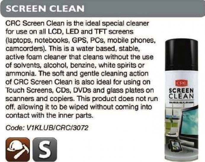 CRC Screen Clean - Click Image to Close