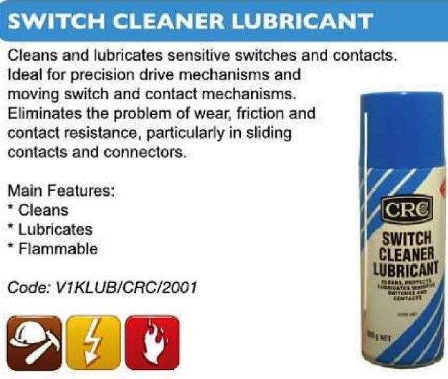 CRC Switch Cleaner Lubricant - Click Image to Close
