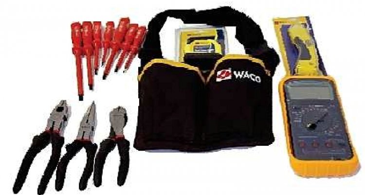 Waco Tool Bag and Set of Tools 7 Piece - Click Image to Close
