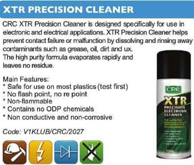 CRC XTR Precision Cleaner - Click Image to Close