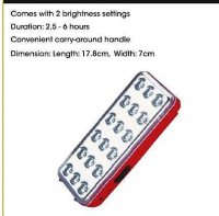 LED Torch Rechargeable 18 LED - MAX 6 HRS