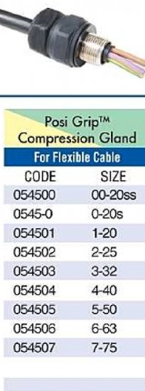 Post Grip Compression Gland For Flexible Cable - Click Image to Close