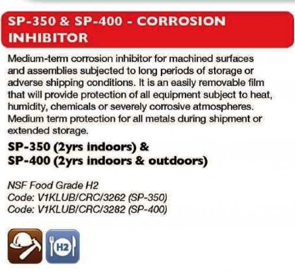 CRC SP-400 Corrosion Inhibitor ( Medium Term ) - Click Image to Close