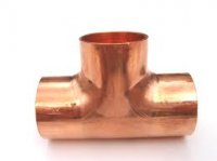 COPPER 'T' PIECE 1 and 1/8" - 5 PACK