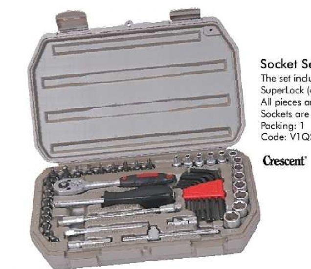 Waco Tool Scocket set 45 Piece ( Cresent ) - Click Image to Close