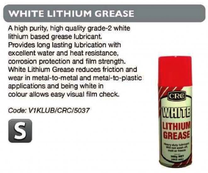 CRC White Lithium Grease - Click Image to Close