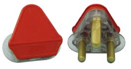 3 Pin Dedicated 16a Plug Top Red - 10 Pack - Click Image to Close