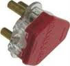 3 Pin Dedicated 16a Plug Top Red - 10 Pack