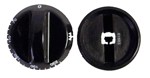 KNOB 6mm SHAFT 0-230degC BLACK S600
