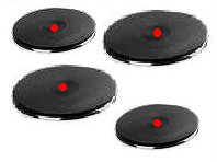 SOLID STOVE PLATE REPLACEMENT KIT - RED DOT - Click Image to Close