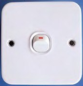 1 Way Industrial Light Switch Box - Pvc