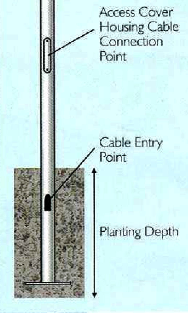 Waco Straight ( No Taper ) Street Pole