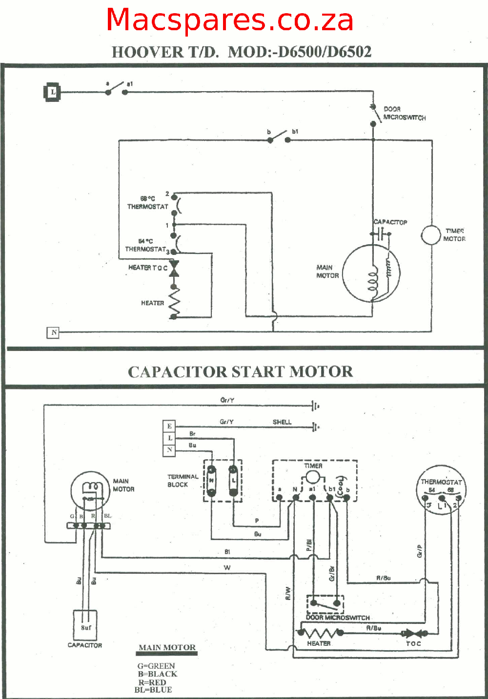 Wiring Diagrams : Refrigeration : MacSpares | Wholesale spare parts