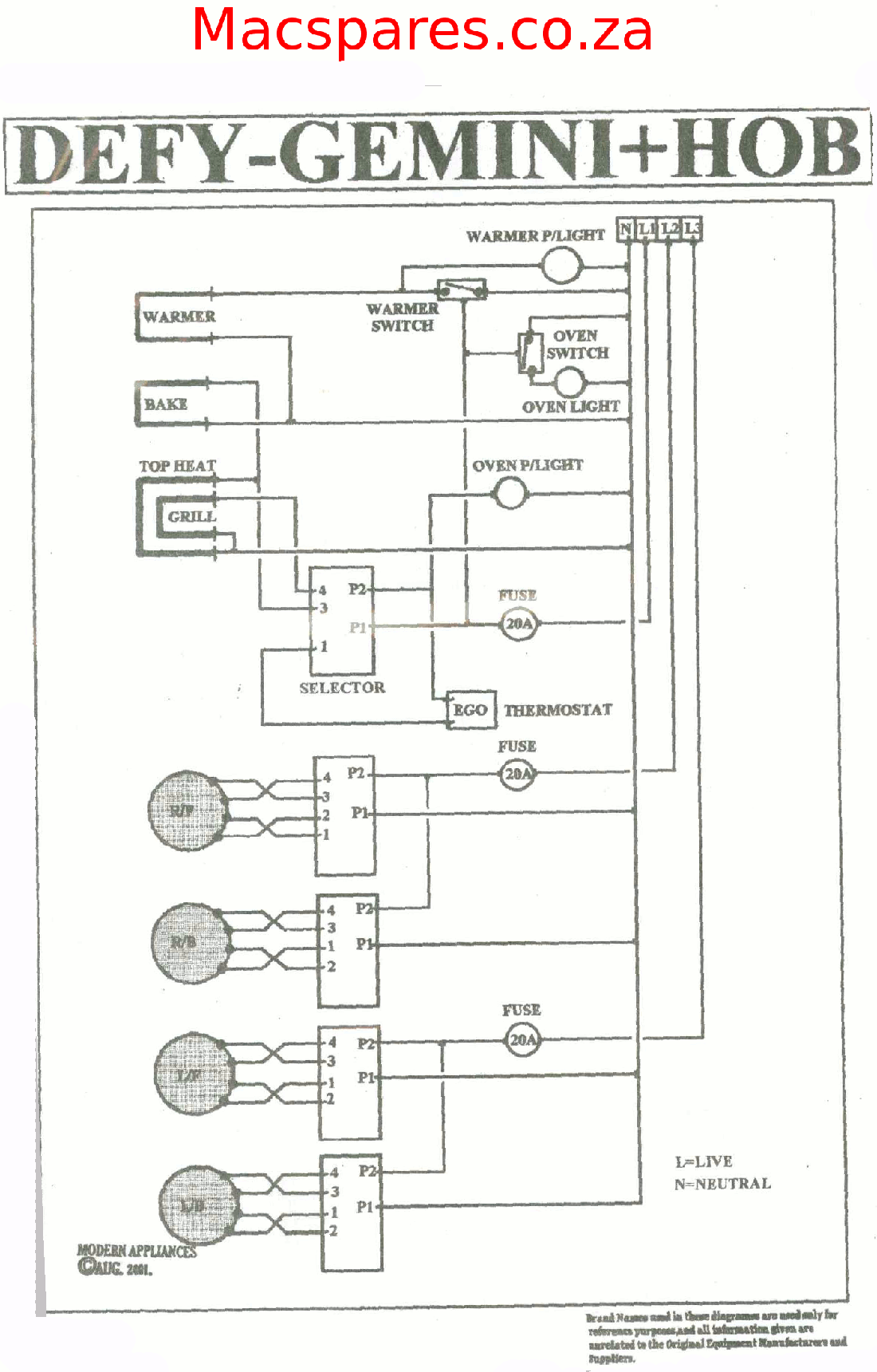 Wiring Diagrams  Stoves   Macspares