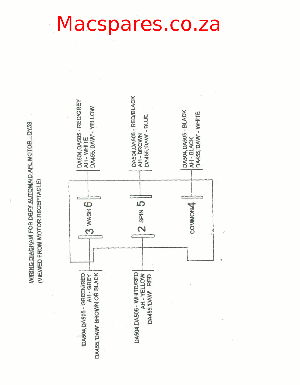 Wiring Diagrams   Washing Machines   Macspares