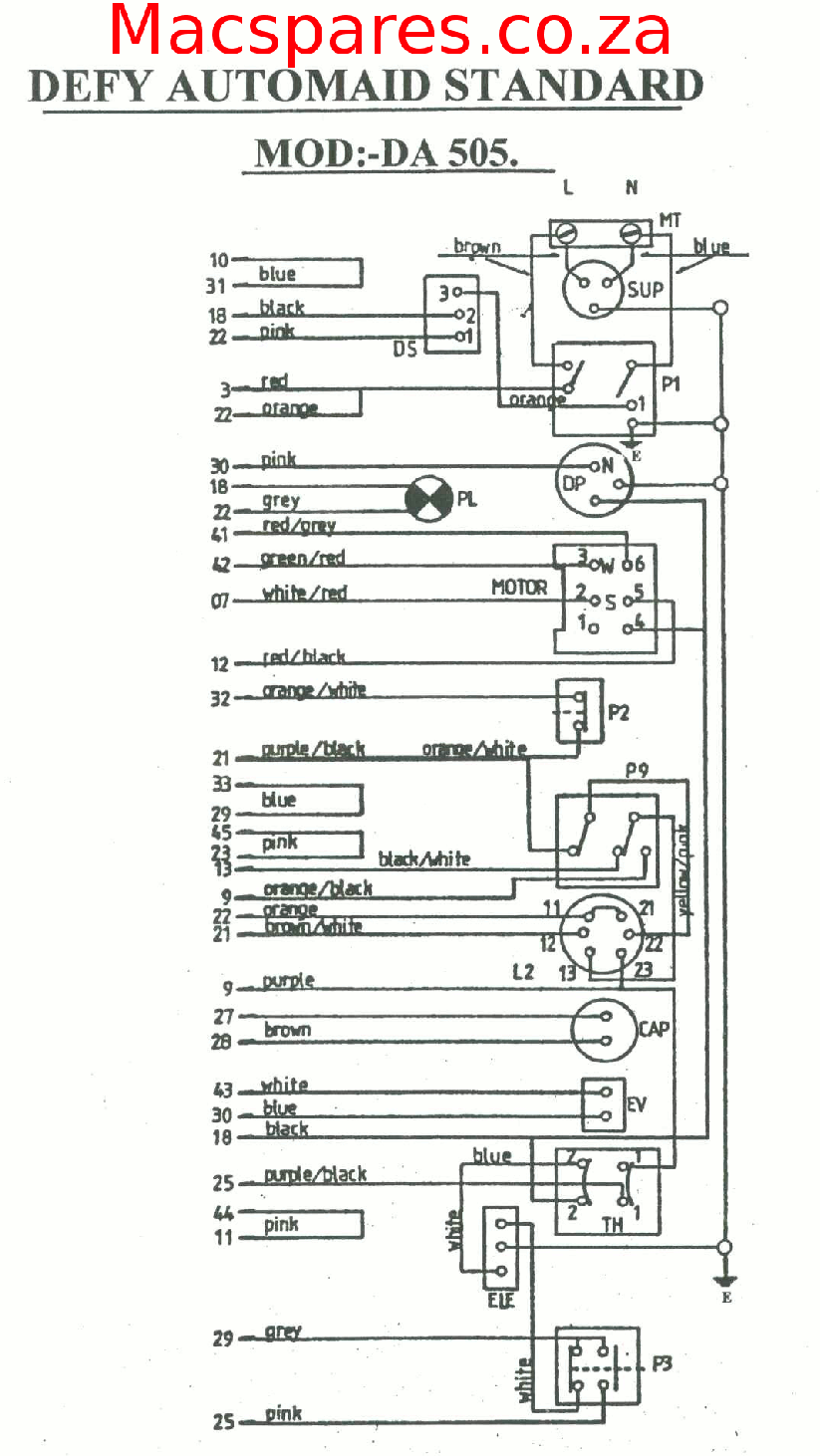 defy automaid 600 spare parts