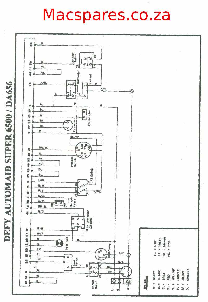 defy twinmaid 1300 wiring diagram