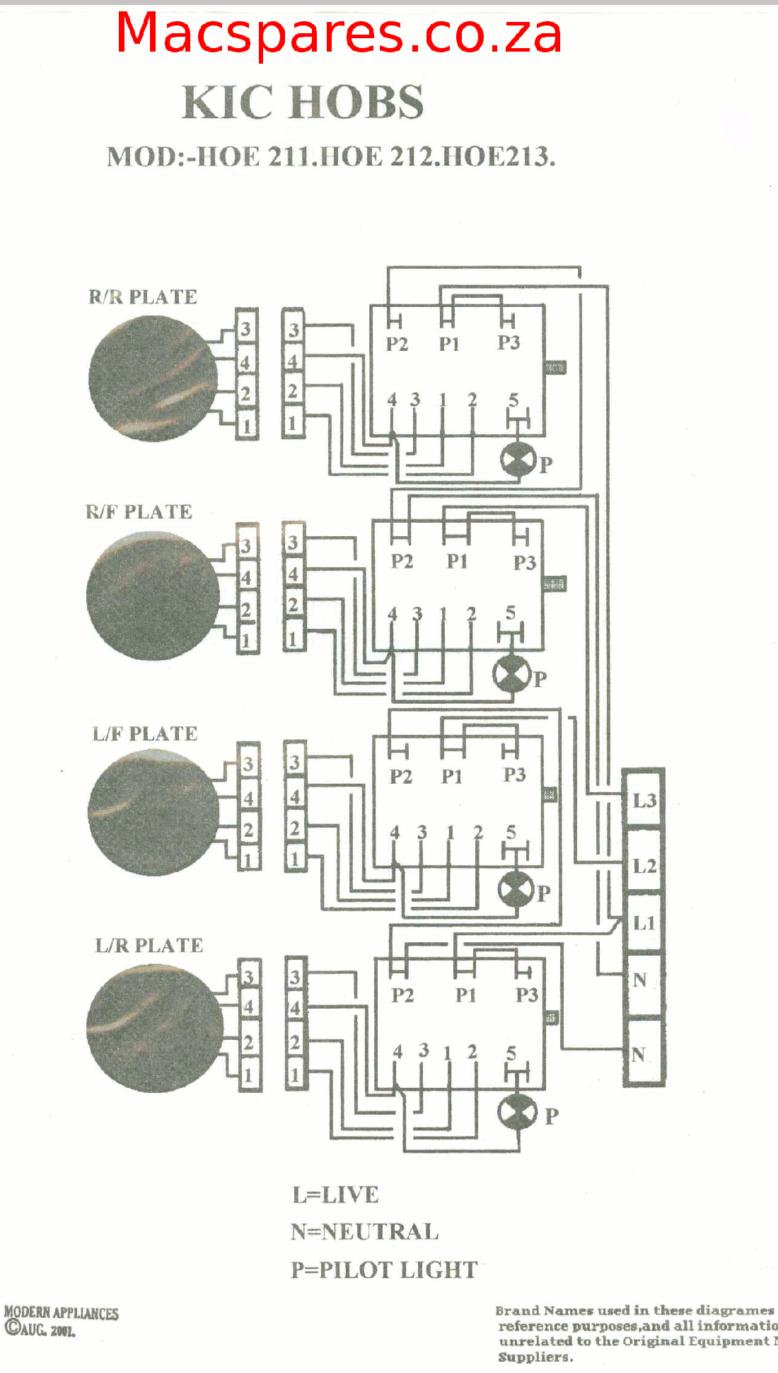 Stove deals switch connection