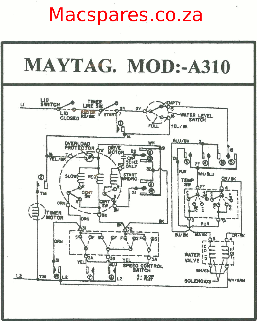 Whirlpool Washing Machine Control Circuit Diagram